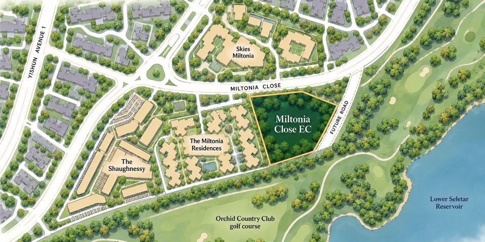 Location map of Miltonia Close EC